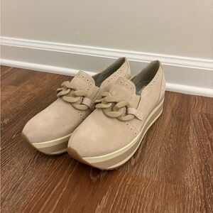 Dolce Vita Beige Platform Loafers